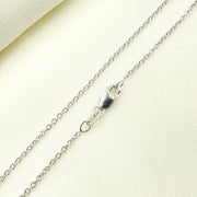 14K Solid White Gold Wheat Chain